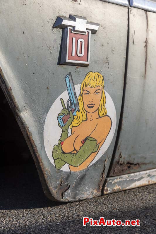 Automedon, Sticker Beautiful Woman Sexy Blond Girl And Gun